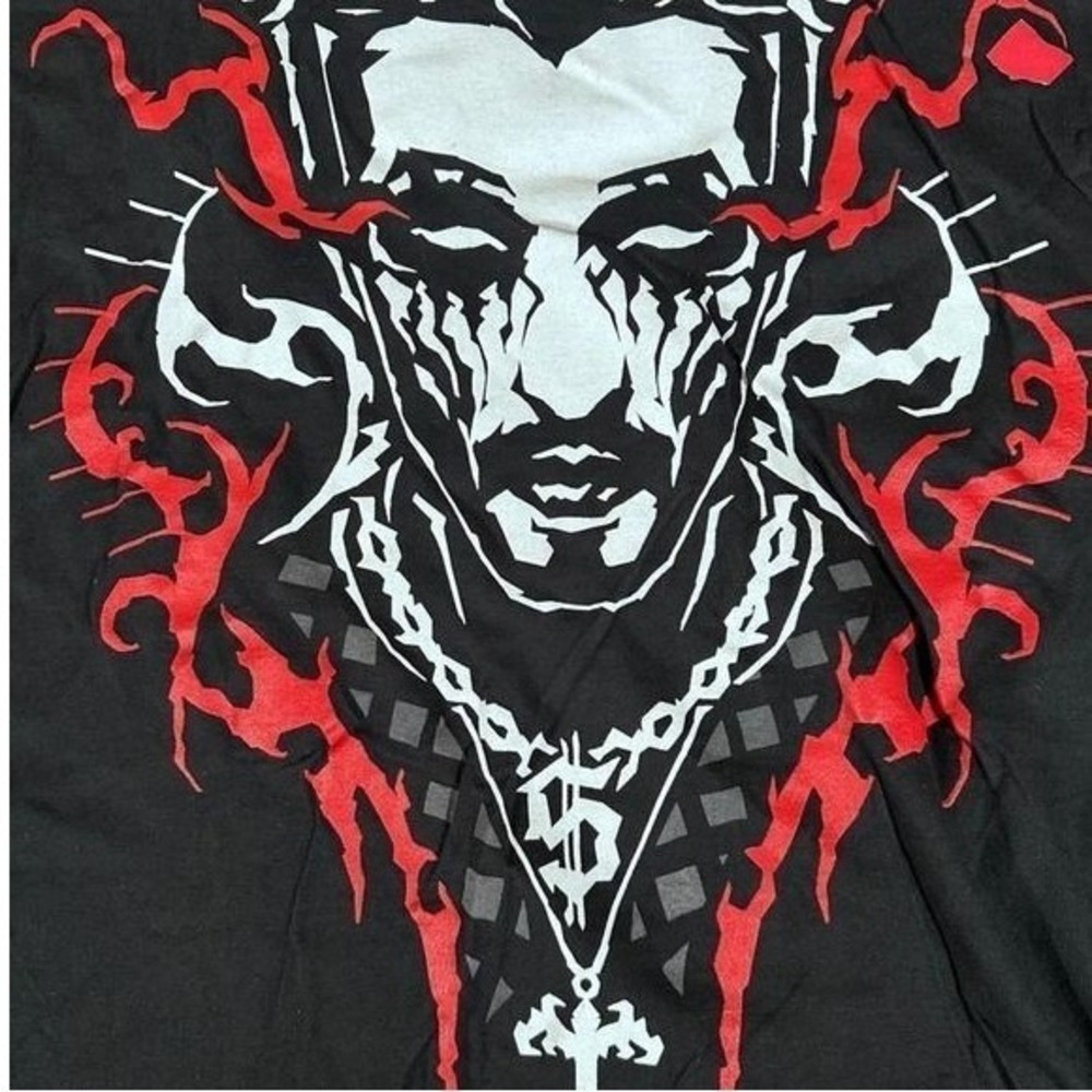 Bbno$ Official Merch Black Graphic T-Shirt Metal Logo Small